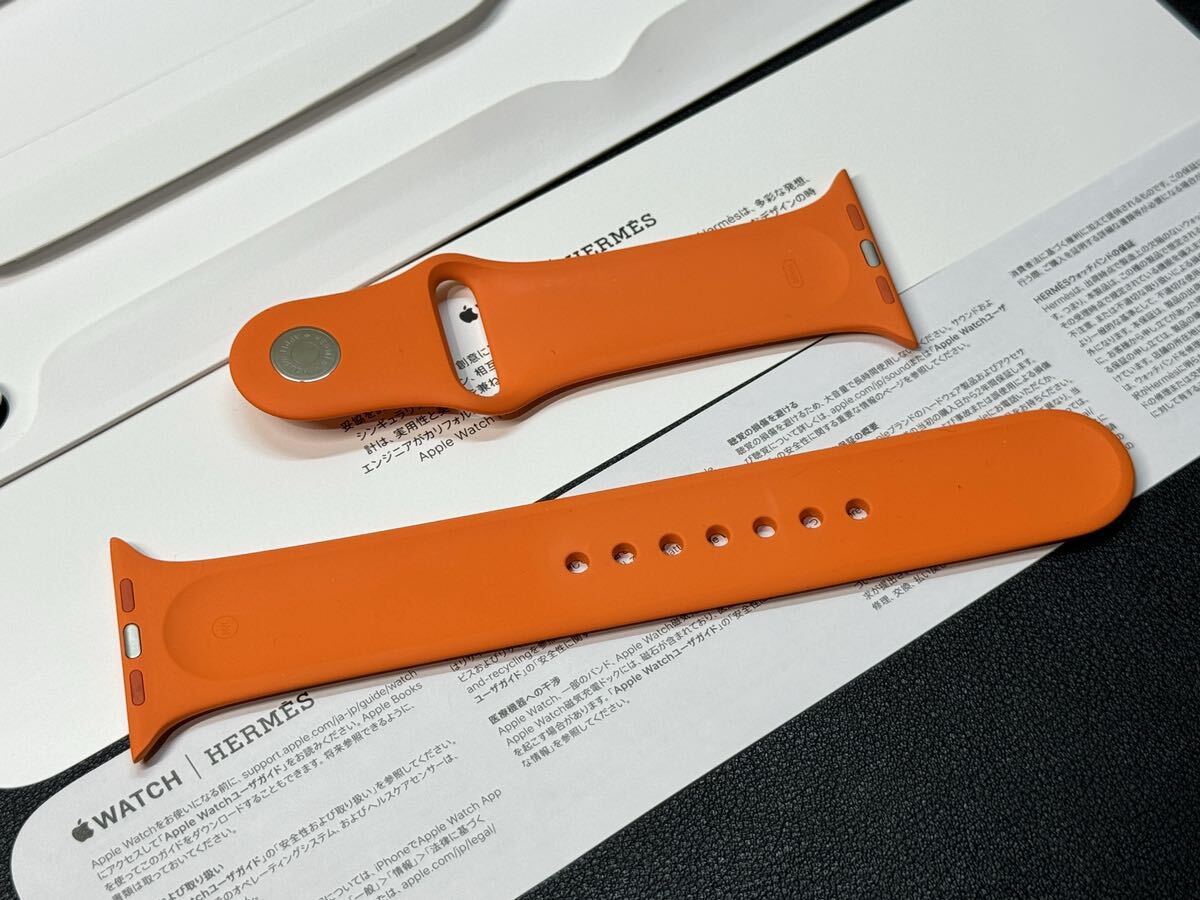 * prompt decision Apple Watch HERMES limitation orange sport band 45mm 44mm original Apple watch Hermes Raver band 845