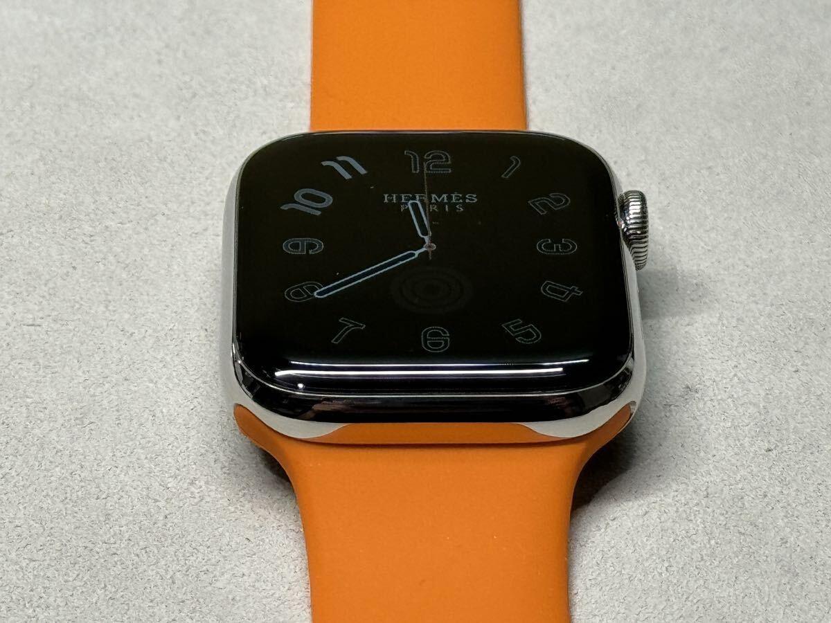 ☆即決 美品 Apple Watch series6 HERMES 44mm アップルウォッチ エルメス GPS+Cellular シルバーステンレス シリーズ6 876_画像3