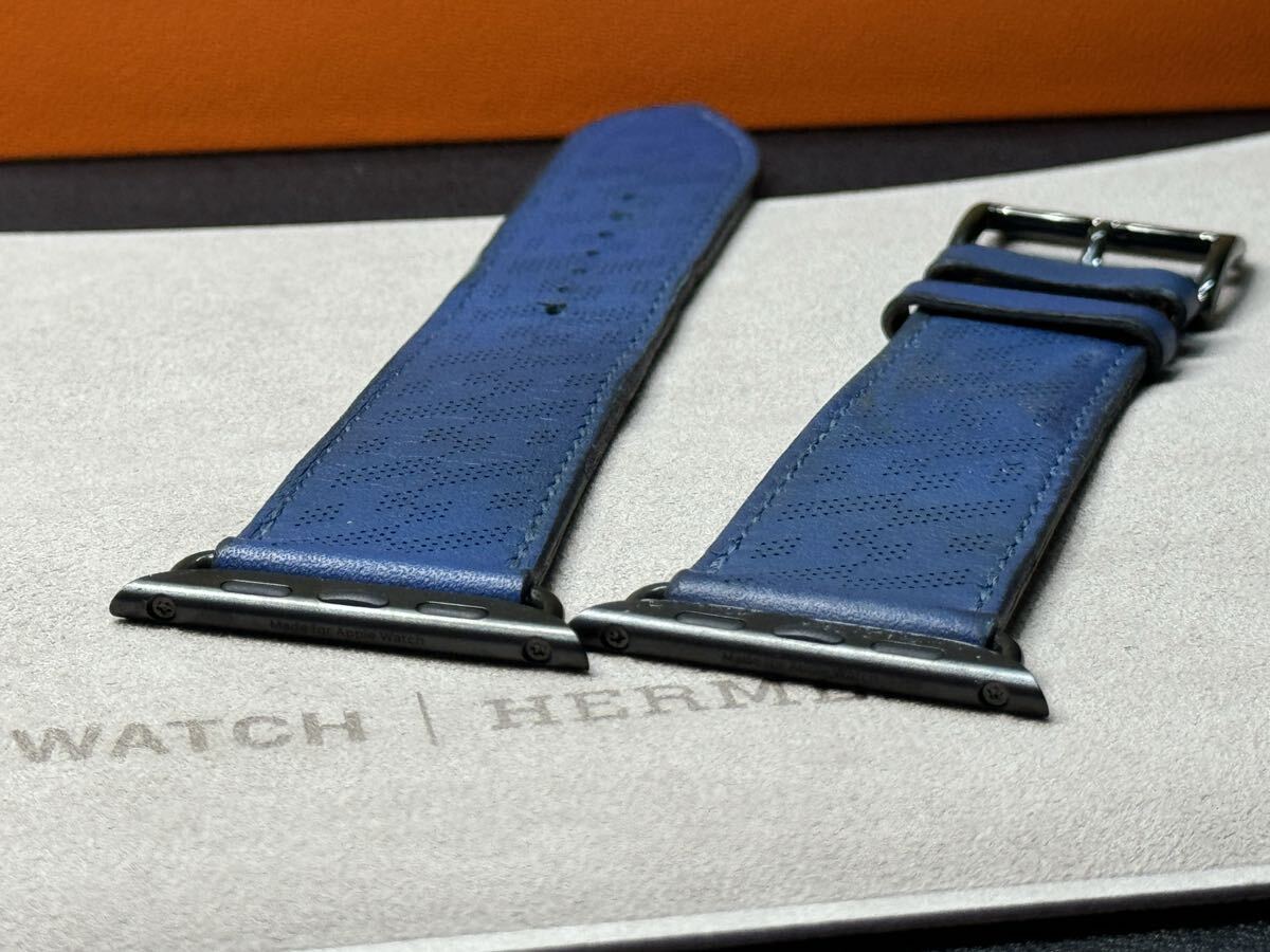 ☆即決 ブルー Hディアゴナル Apple watch HERMES Series8付属 45mm シンプルトゥール アップルウォッチ エルメス 純正 817