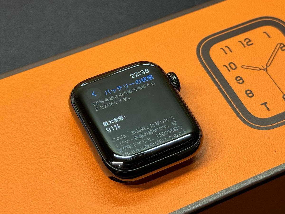 ☆即決 美品 Apple Watch series6 HERMES 40mm アップルウォッチ 黒 エルメス GPS+Cellular ステンレス シリーズ6 891_画像8