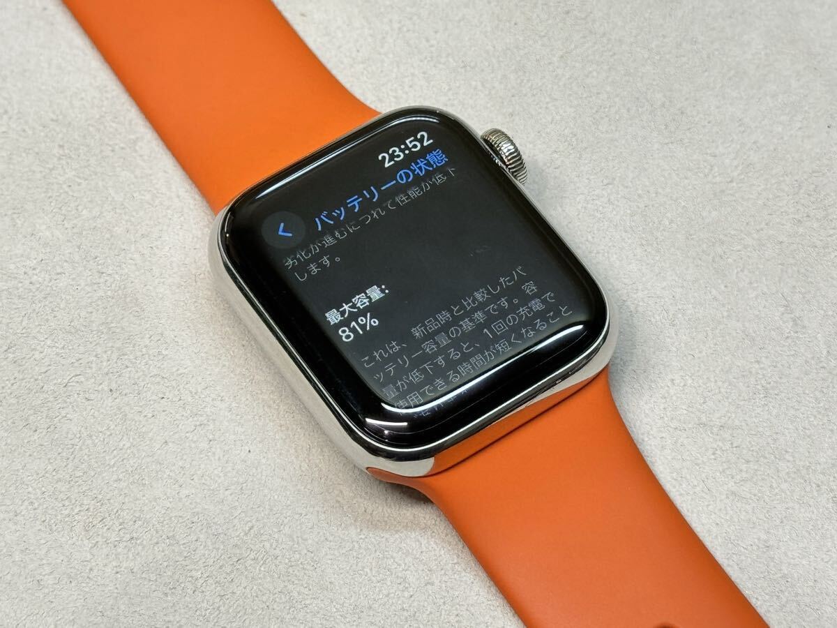 ☆即決 Apple watch エルメス オレンジバンド シリーズ4 アップルウォッチ HERMES Series4 40mm ステンレス GPS+Cellularモデル 883_画像7