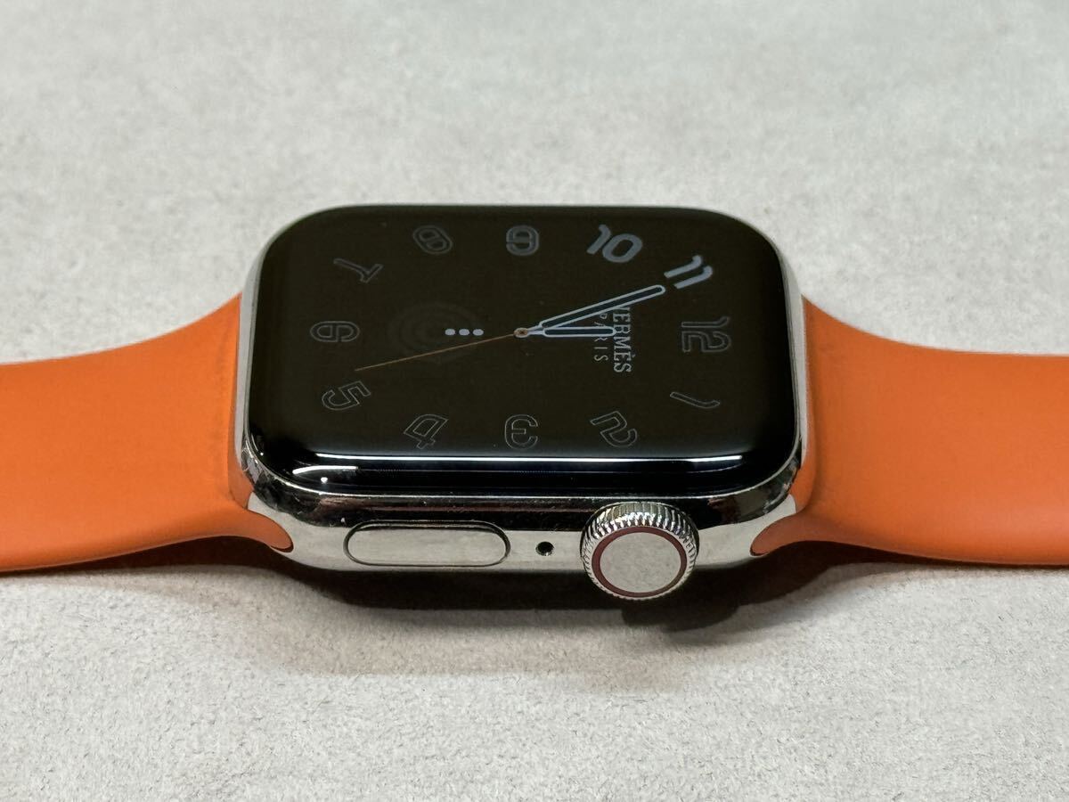 ☆即決 Apple watch エルメス オレンジバンド シリーズ5 アップルウォッチ HERMES Series5 40mm ステンレス GPS+Cellularモデル 879_画像4