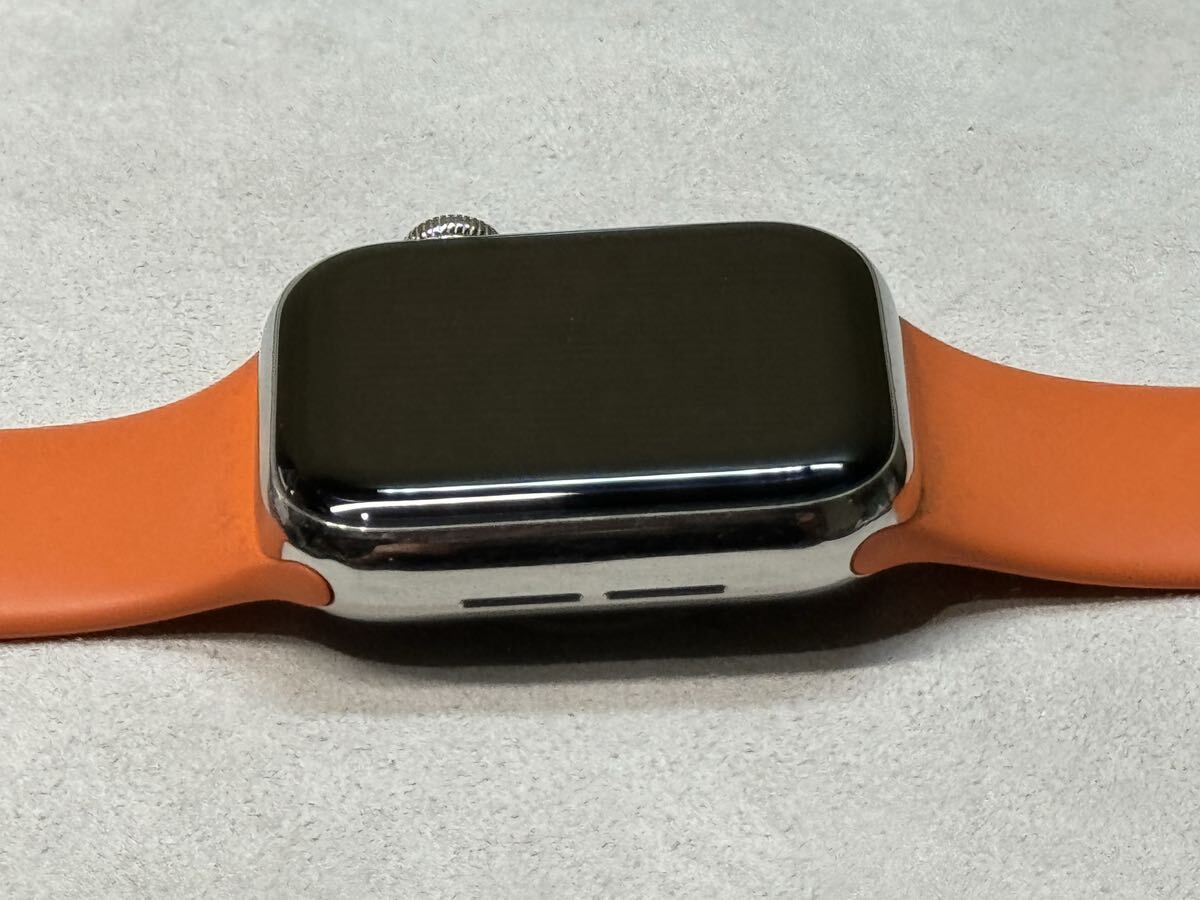 ☆即決 Apple watch エルメス オレンジバンド シリーズ5 アップルウォッチ HERMES Series5 40mm ステンレス GPS+Cellularモデル 879_画像6