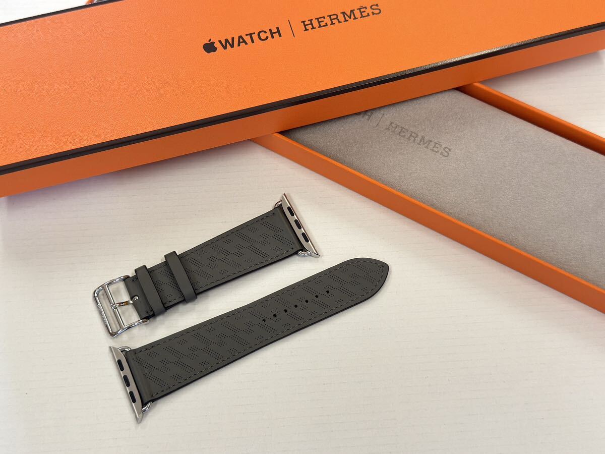 ☆即決 美品 グリ メイヤー Hディアゴナル Apple watch HERMES Series8付属 45mm シンプルトゥール アップルウォッチ エルメス 純正 906_画像2