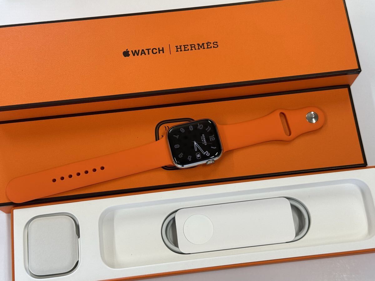 ★即決 美品 Apple Watch series7 HERMES 45mm アップルウォッチ エルメス GPS+Cellular シルバーステンレス シリーズ7 911