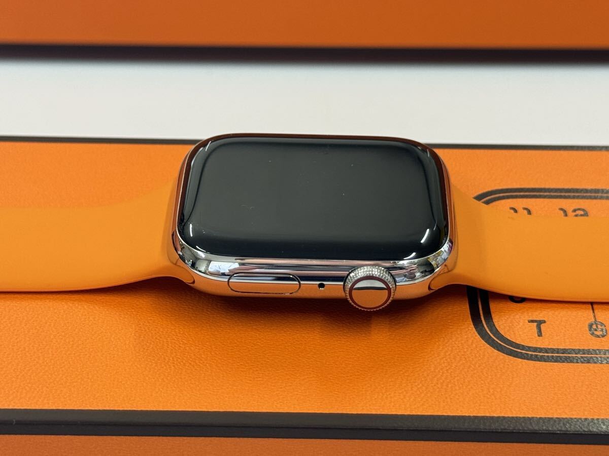 ☆最新 即決 美品 100% Apple Watch series9 HERMES 45mm アップルウォッチ エルメス GPS+Cellular シルバーステンレス シリーズ9 940_画像4