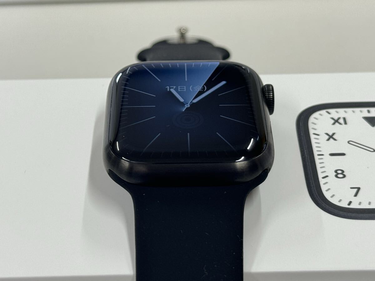 ☆即決 美品 ケア+ Apple Watch series7 Edition ブラックチタニウム Titanium 45mm アップルウォッチ Cellular エディション チタン 926_画像3