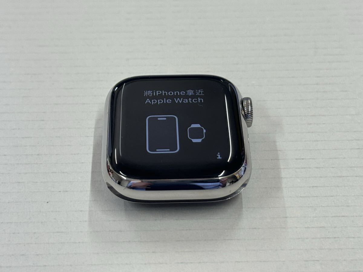 ☆即決 Apple Watch series7 HERMES 41mm シルバーステンレス 本体 アップルウォッチ エルメス ジャンク GPS+Cellular 895_画像2