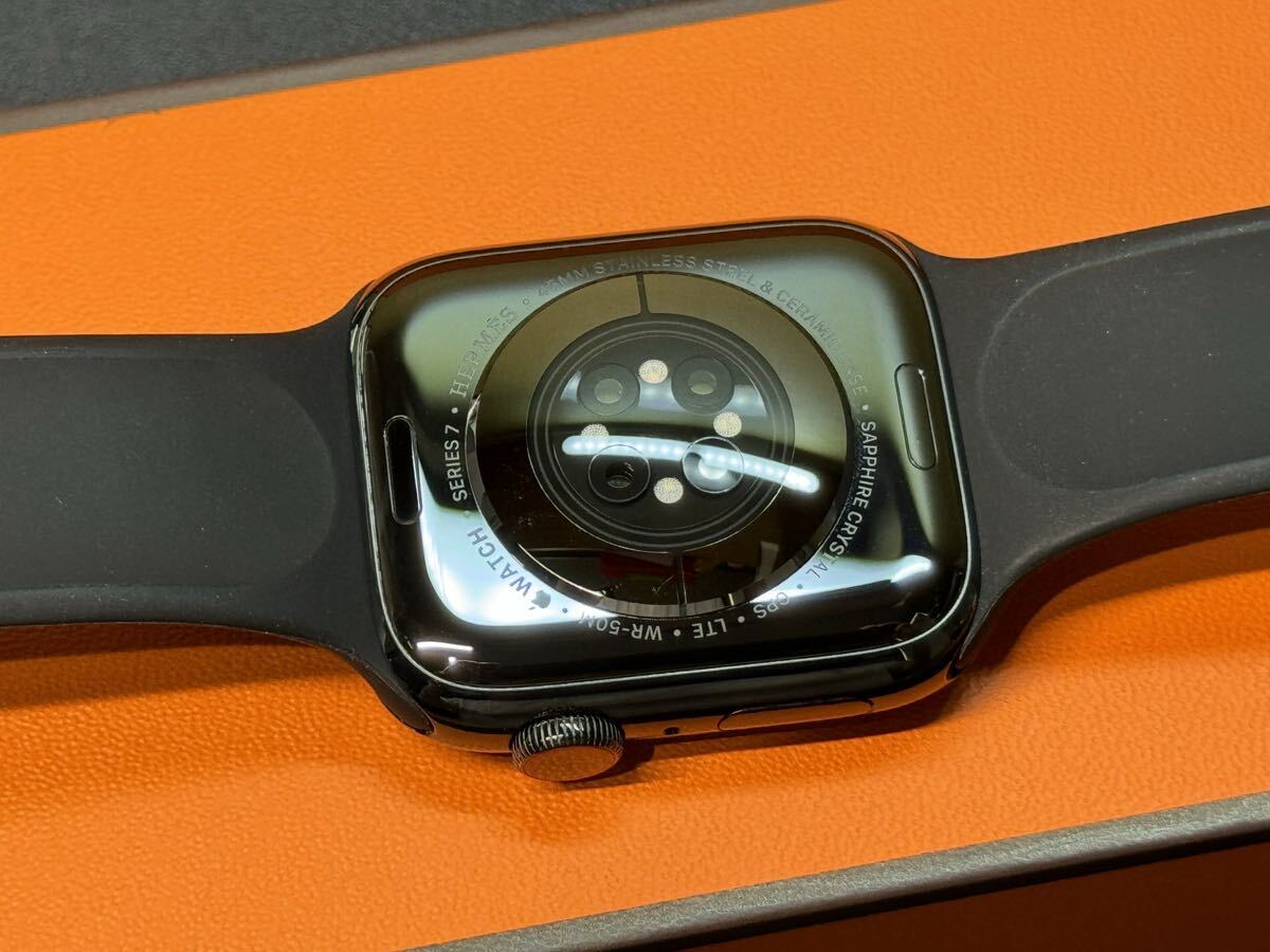 ☆即決 美品 Apple Watch series7 HERMES 45mm アップルウォッチ エルメス Cellular 黒 ブラックステンレス シリーズ7 969