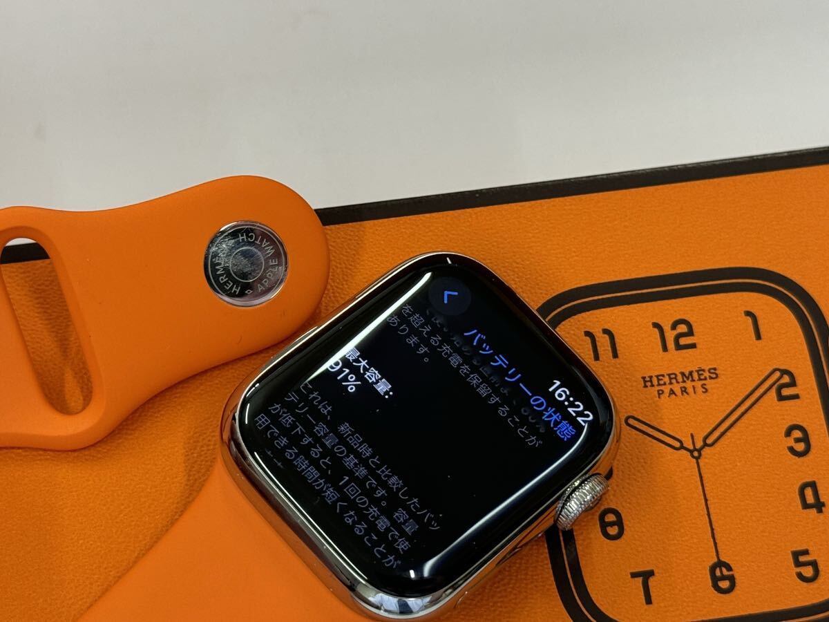 ★即決 純正バンド 美品 Apple Watch series7 HERMES 41mm アップルウォッチ エルメス GPS+Cellular シルバーステンレス シリーズ7 979