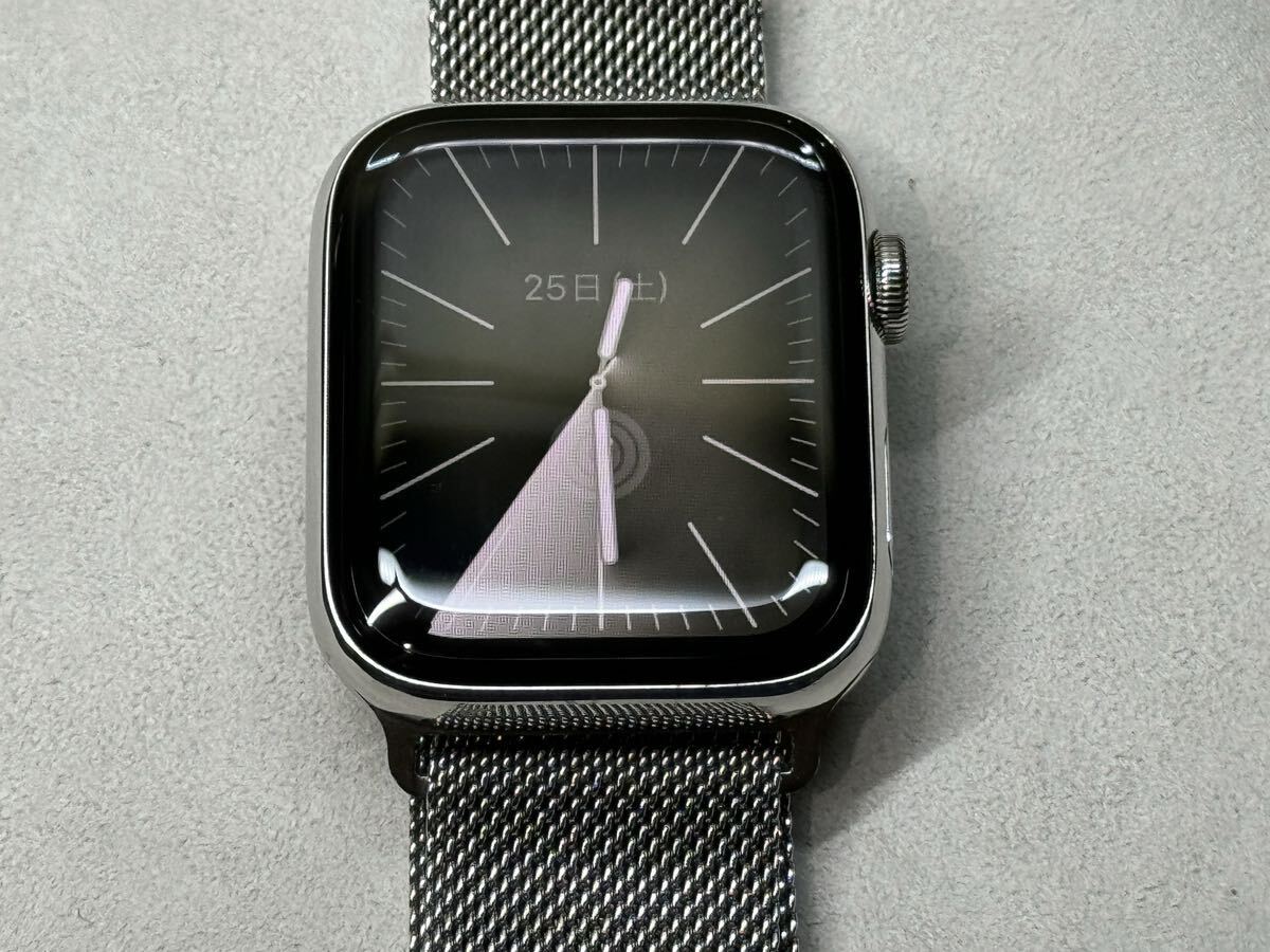 即決 美品 Apple watch Series5 44mm シルバーステンレス GPS+ 即決 美品 Apple watch Series5 44mm シルバーステンレス GPS+