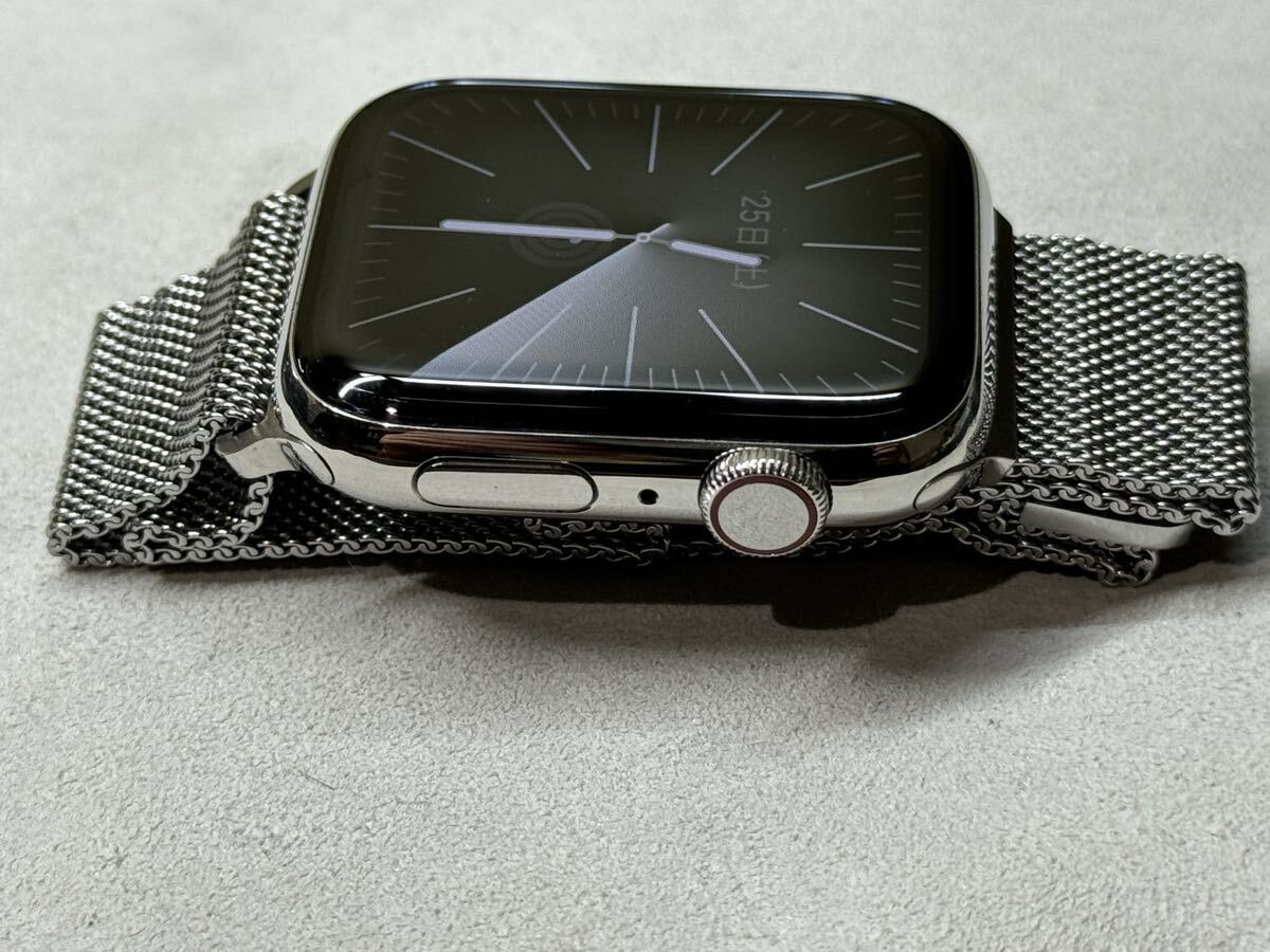 即決 美品 Apple watch Series5 44mm シルバーステンレス GPS+ 即決 美品 Apple watch Series5 44mm シルバーステンレス GPS+
