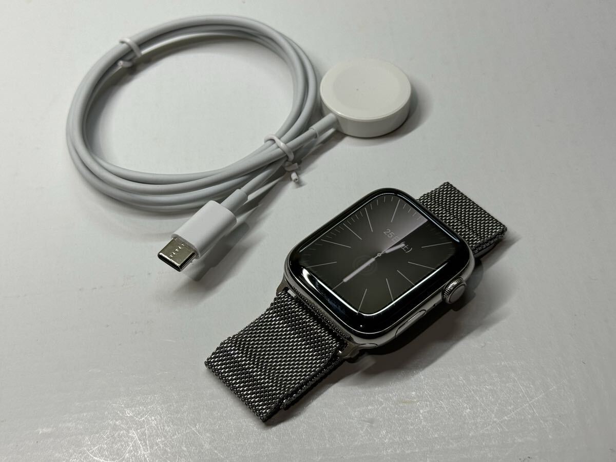 即決 美品 Apple watch Series5 44mm シルバーステンレス GPS+ 即決 美品 Apple watch Series5 44mm シルバーステンレス GPS+