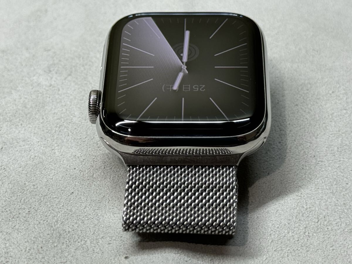 即決 美品 Apple watch Series5 44mm シルバーステンレス GPS+ 即決 美品 Apple watch Series5 44mm シルバーステンレス GPS+