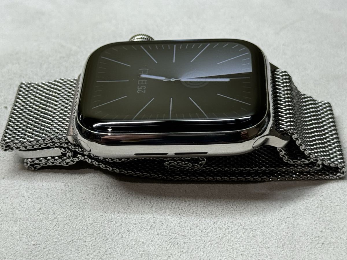 即決 美品 Apple watch Series5 44mm シルバーステンレス GPS+ 即決 美品 Apple watch Series5 44mm シルバーステンレス GPS+