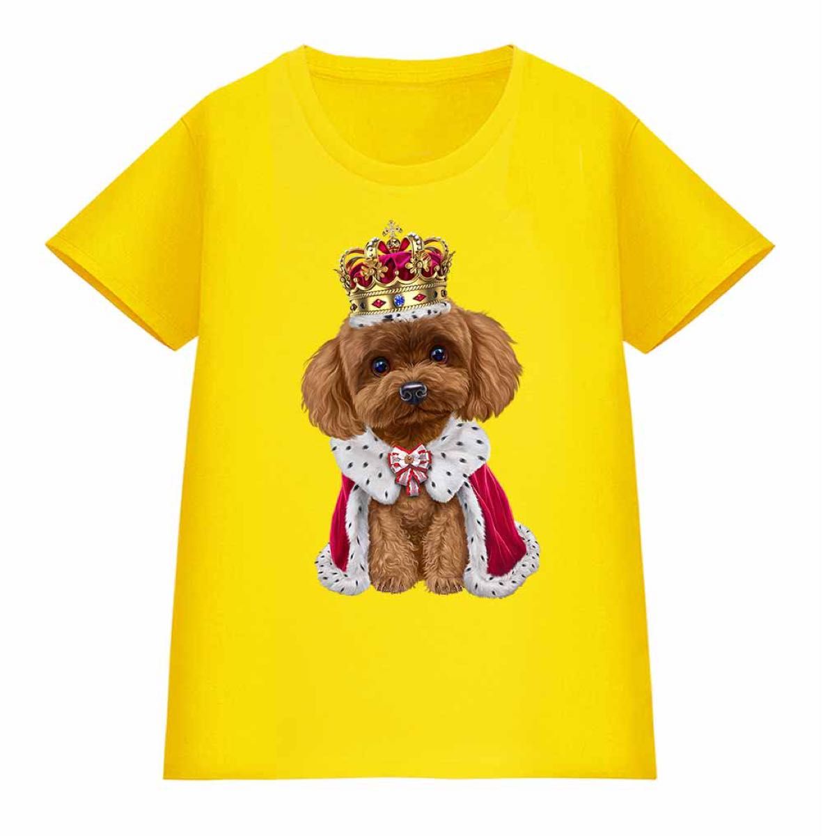 トイプードル いぬ 犬 王様 キング 王子様 王冠 Tシャツ レディース メンズ プリント