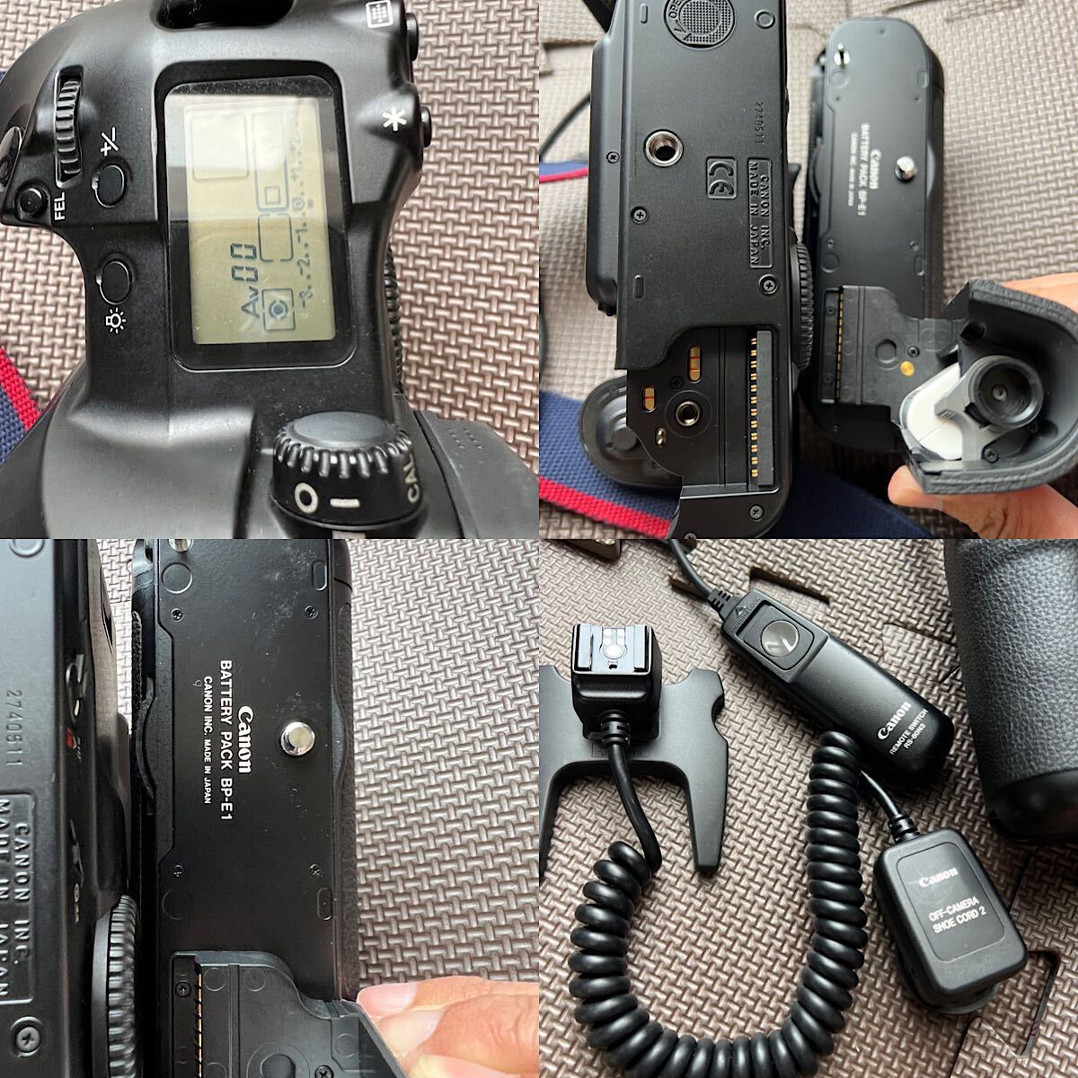 Canon EOS 3 フィルムカメラ本体、BATTERY PACK BP-E1 、REMOTE SWITCH RS-80N3、OFF-CAMERA SHOE CORD 2 、セット 中古品の画像3
