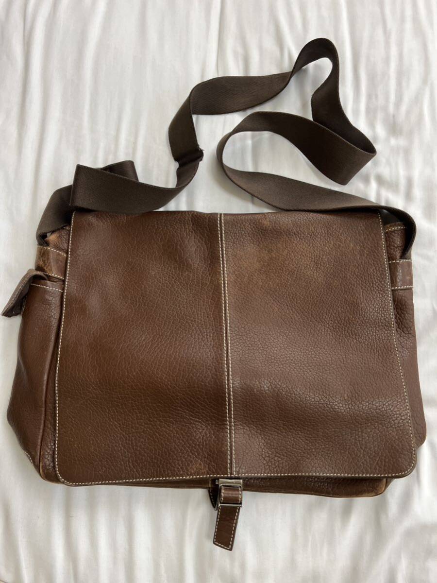 TOD*S Tod's leather * shoulder bag, Brown ② secondhand goods 