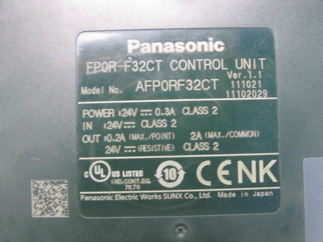 ★未使用保管品 Panasonic コントロールユニット FP0R-F32CT★A_画像5