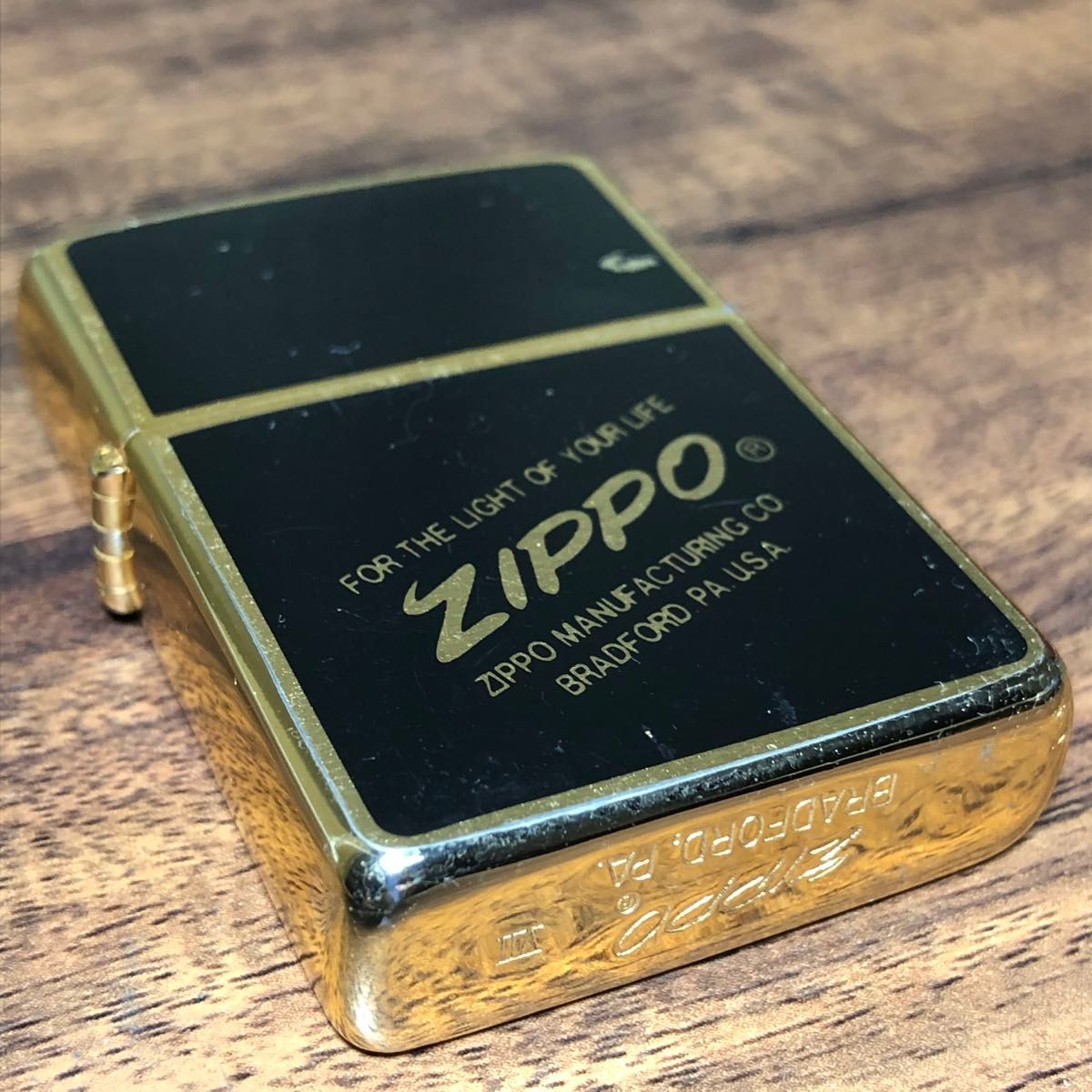Zippo 1991 イタリック斜字ロゴ GOLD