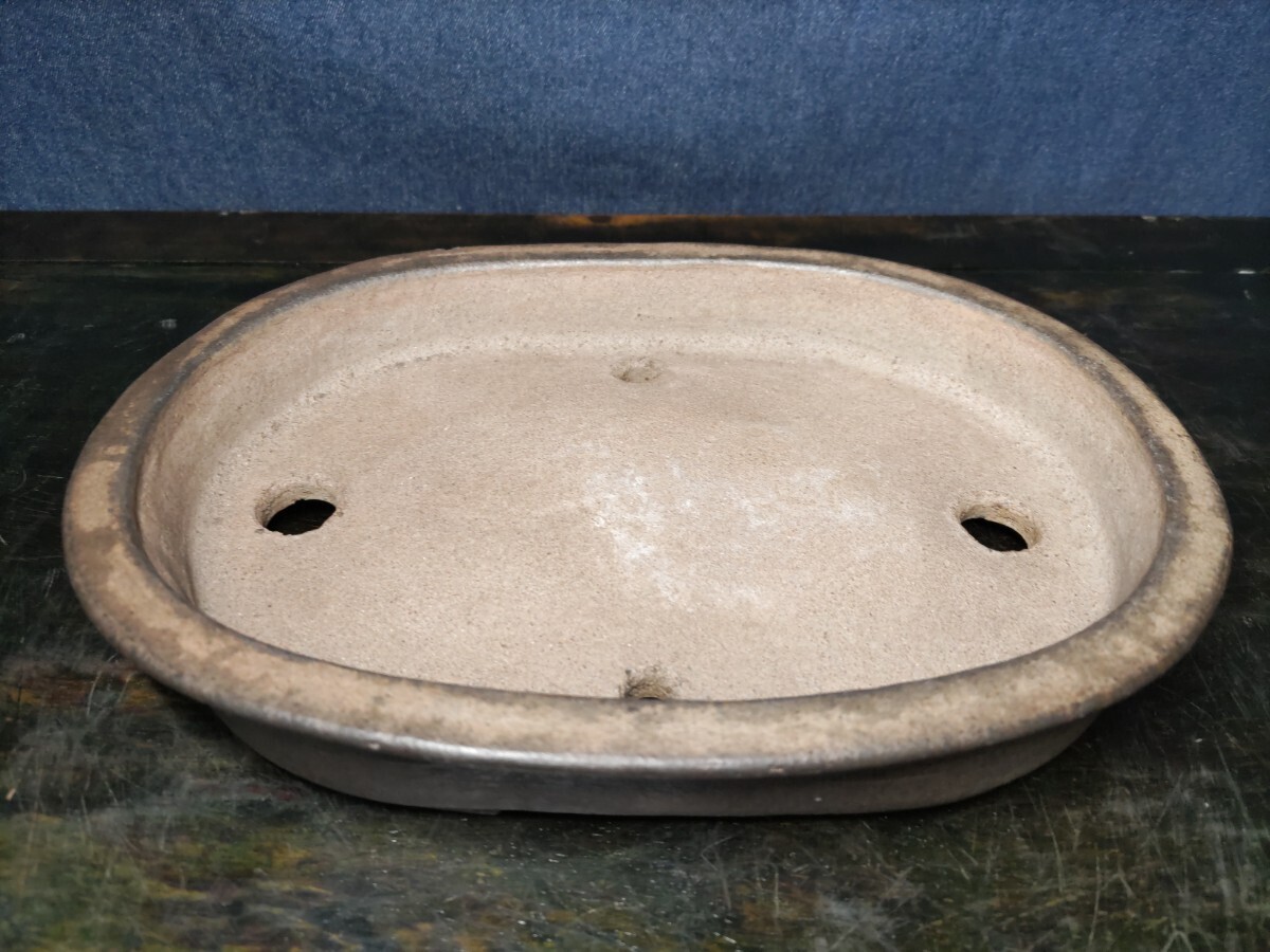【舟山】外縁楕円鉢    左右25cm    和鉢の画像5