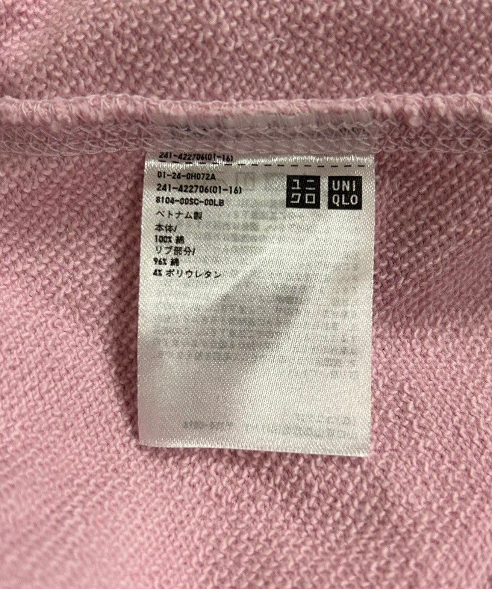 新品 UNIQLO ユニクロ レディース スウェットオーバーサイズプルパーカー スウェット プルオーバー 長袖 ピンク Mサイズ