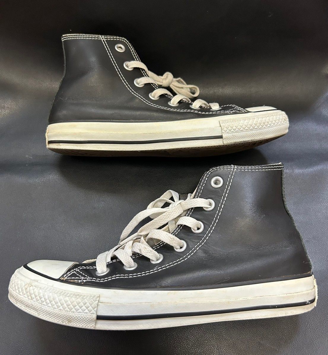 CONVERSE ALL STAR HI コンバース オールスター レザー ハイカットスニーカー ブラック 24.5cm