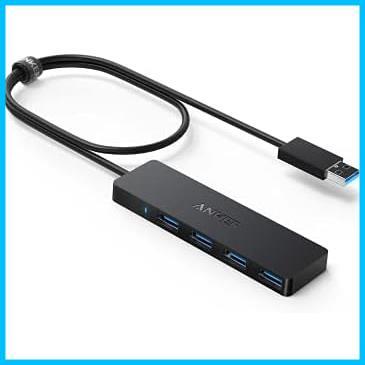 Anker USB3.0 ウルトラスリム 4ポートハブ USB ハブ 60cm ケーブル 5Gbps高速転送 バスパワー 軽量 コンパクト MacBook / iMac / Surface_画像1