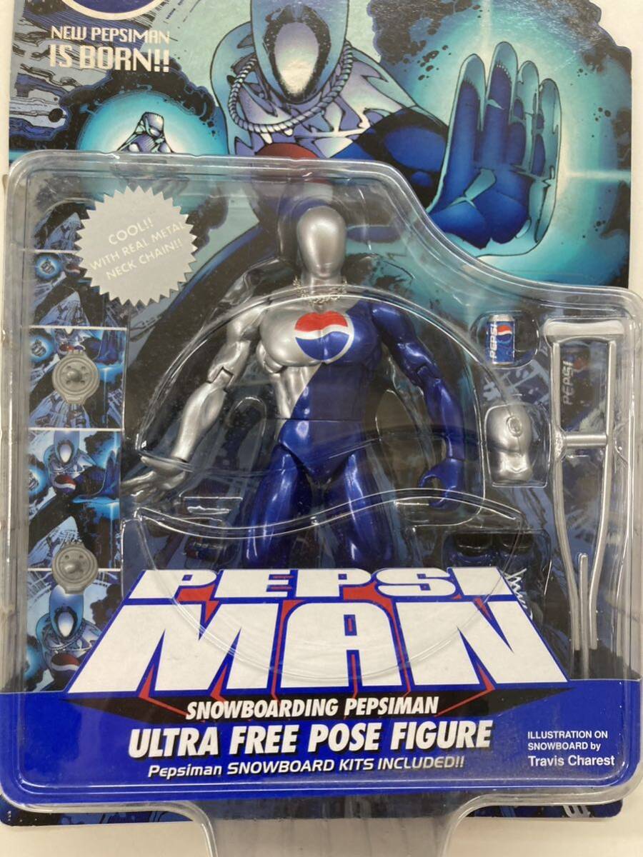 ★ 新品 未開封 PEPSI MAN ペプシマン ウルトラ フリーポーズ フィギュア NEWブルー コレクション_画像4