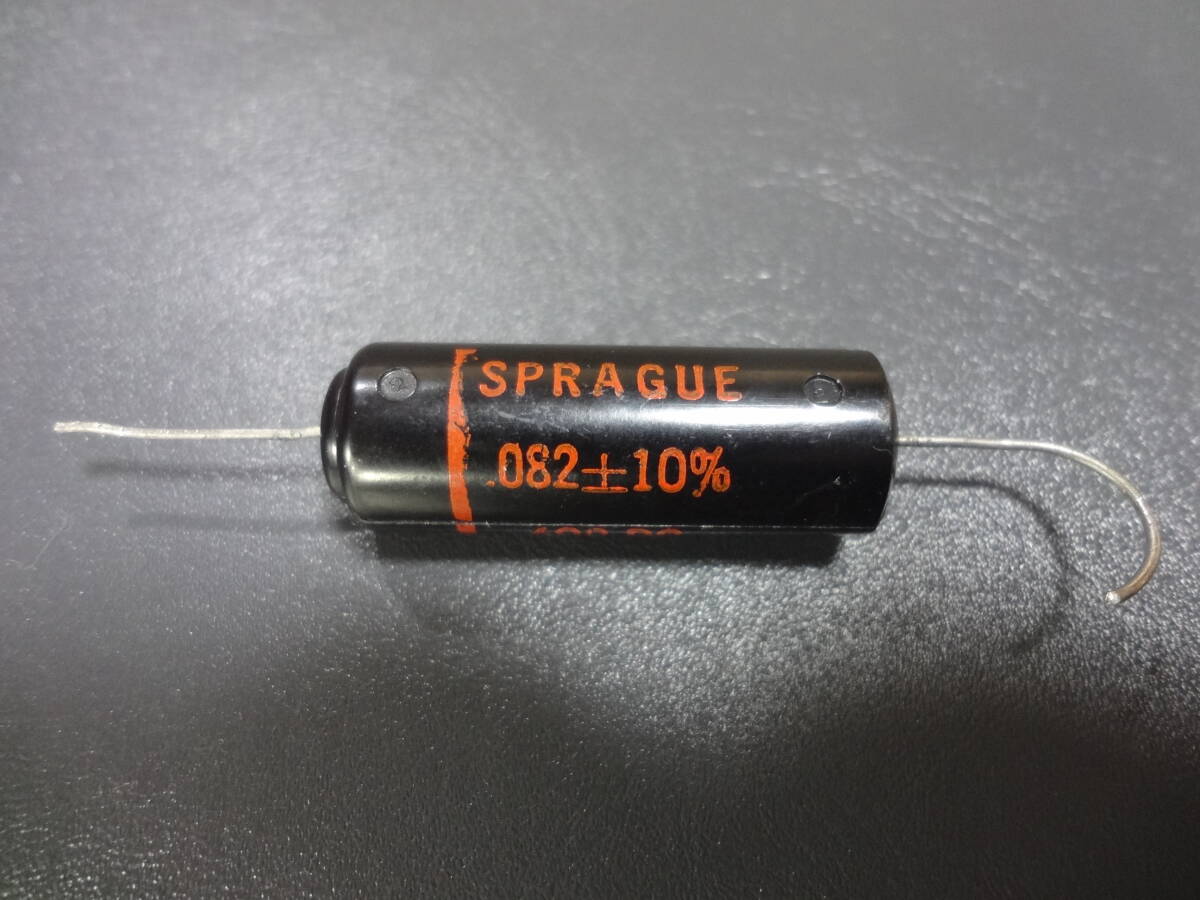 SPRAGUE 0.082MF 400DC Black Beauty Vintage フィルムコンデンサー 中古品_画像1