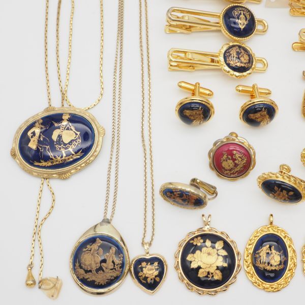 (LSM0402) 1 jpy Limo -ju etc. ceramics accessory large amount set necklace pendant top brooch earrings etc. together 