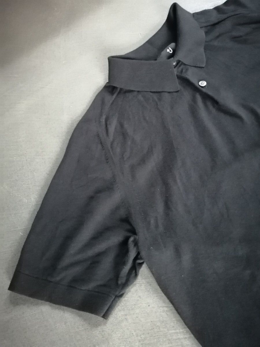 UNIQLO+J ユニクロプラスジェイ シルクコットンニットポロシャツ  半袖ポロシャツ メンズL