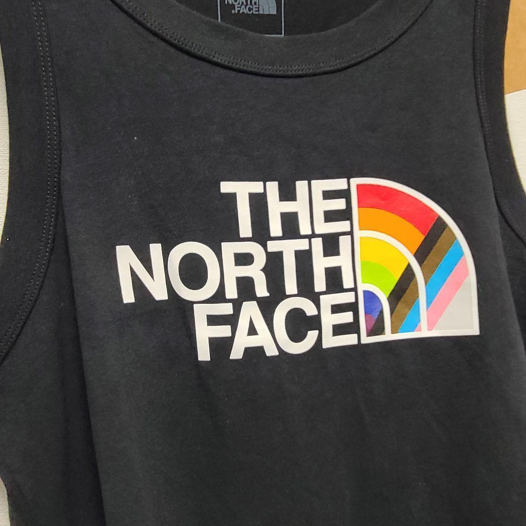 XL ノースフェイス タンクトップ レインボー 黒 ロゴ ハーフドーム アメリカ the north face usa _画像4