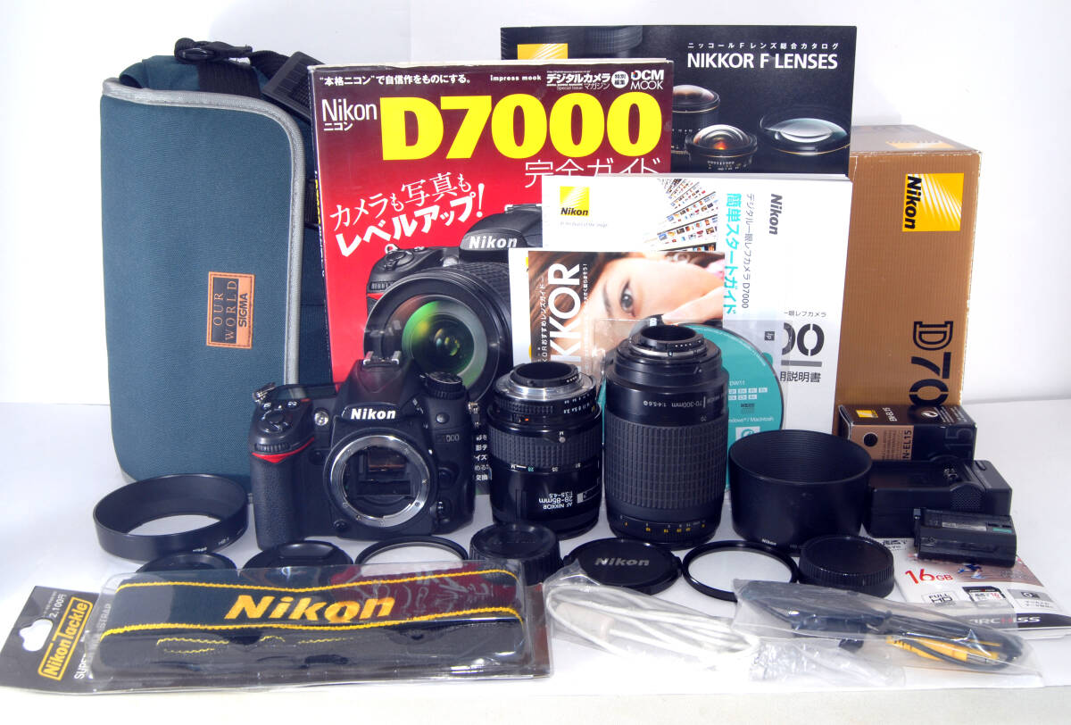 ◆初心者入門＆付属品多数◆ NIKON ニコン D7000 純正＆超望遠Ｗズームレンズセット_初心者にやさしく付属品が多数付いてます★