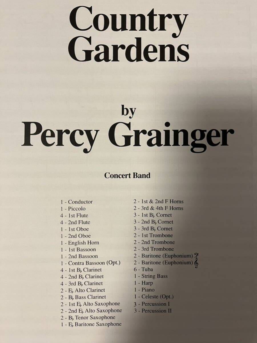 [吹奏楽/楽譜セット]Country Gardens PERCY ALDRIDGE GRAINGER G. Schirmer 50488586_画像2