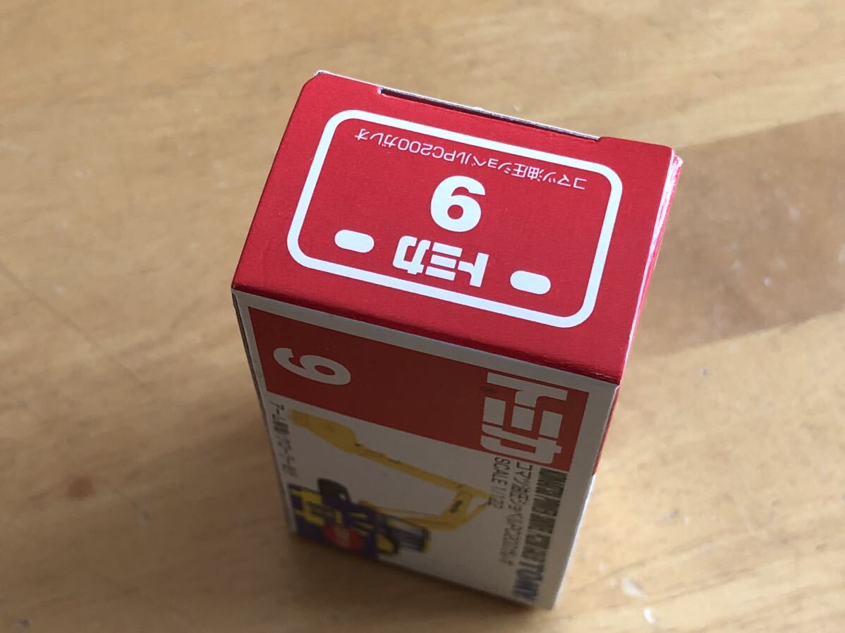 絶版 赤箱 9トミカ コマツ 油圧ショベル PC200ガレオ TOMICA TOMY 旧ロゴ 初開封 デッドストック 新車シール_画像5