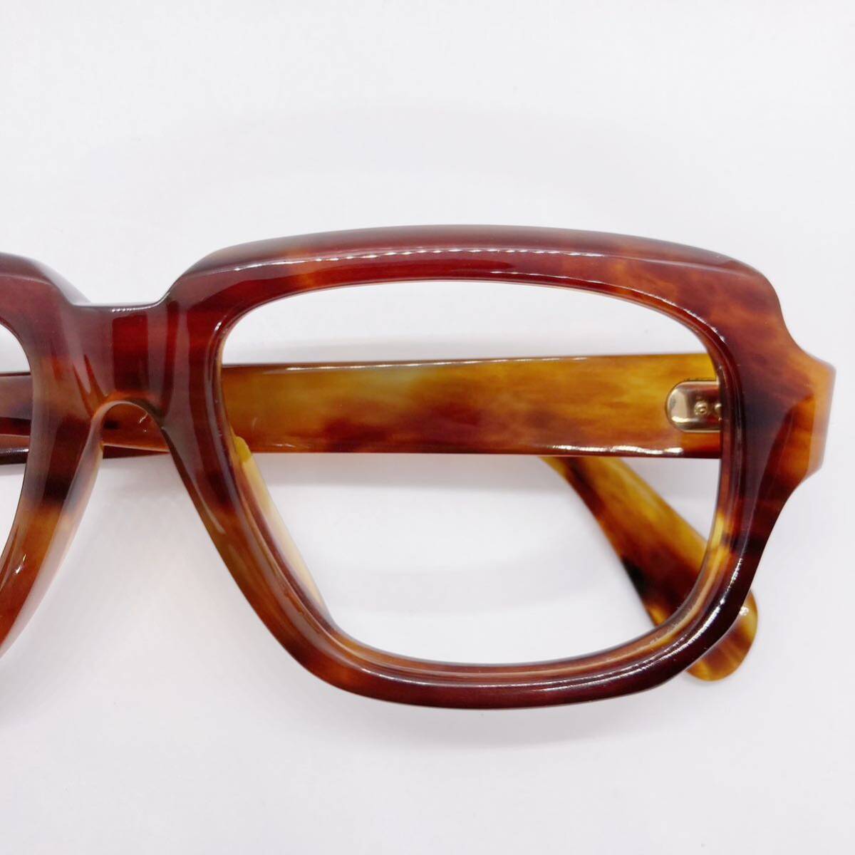 本鼈甲 18K 18金 90年代 メガネ ウェリントン デッドストック ヴィンテージ 日本製 国産 クラウンパント Vintage 眼鏡 フレーム フランス 4_画像2