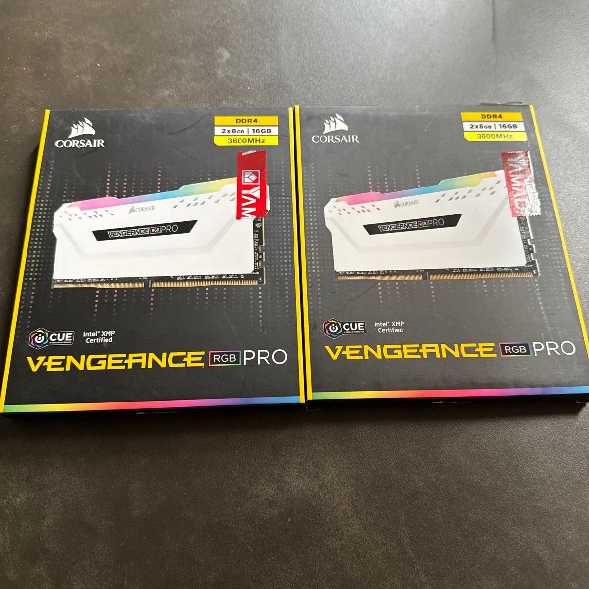 CORSAIR DDR4-3600MHz VENGEANCE RGB PRO シリーズ 16GB [8GB×2枚]2箱合計32GB