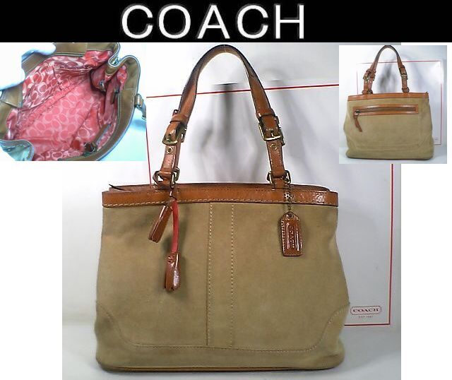 ★稀少！★ＣＯＡＣＨ　コーチ★オールドコーチ ハンプトンスモールキャリオール ハンドバッグ■チャーム＆タッセル付■本物■_画像1