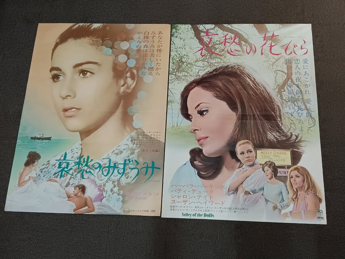 C29 哀愁のみずうみ 哀愁の花びら 映画ポスター 2点まとめ マーク・ロブソン ドミニック・ドルーシュ 監督 バーパラ・パーキンス _画像1