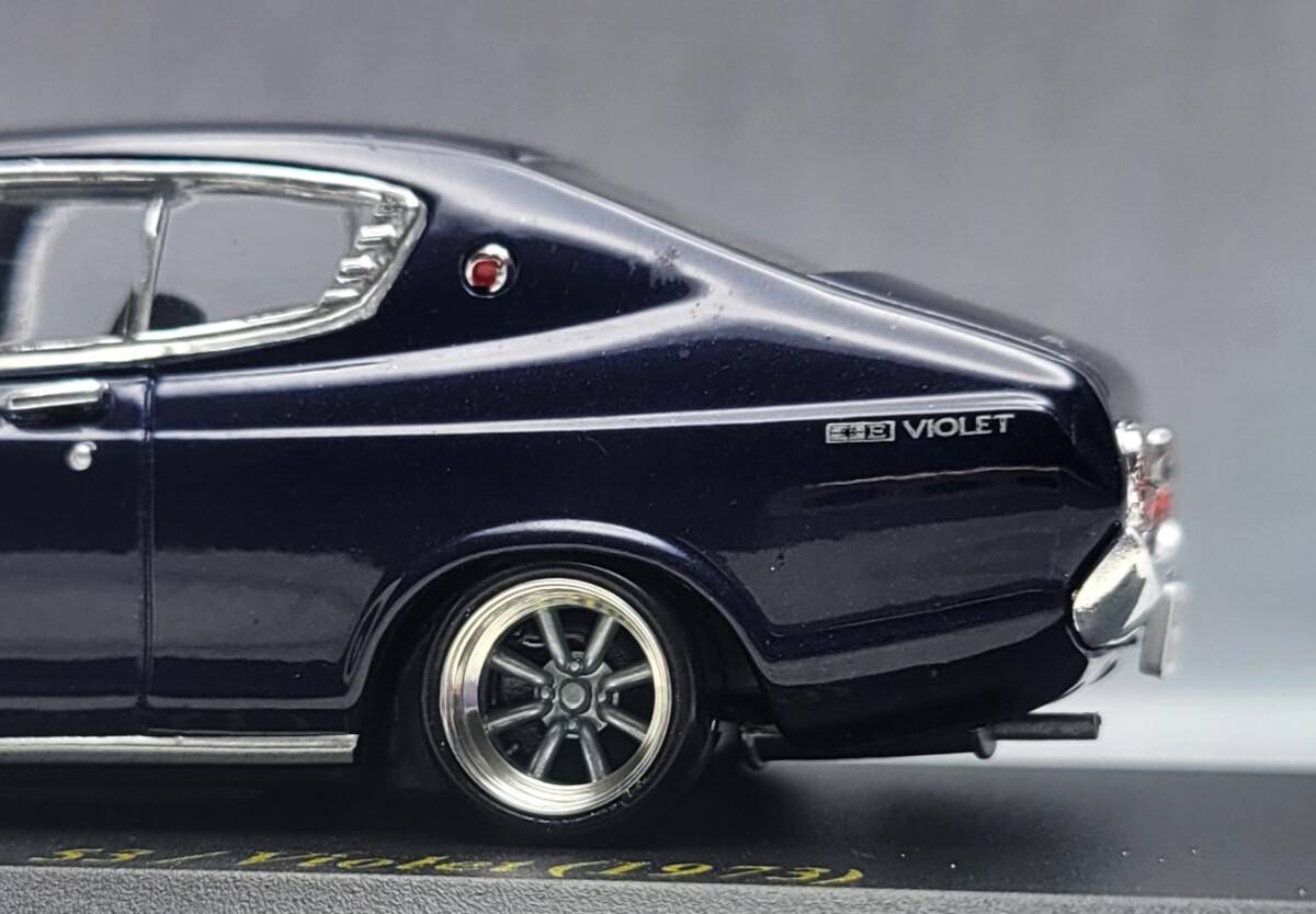 1/43　日産　バイオレット改　ワタナベ　ホイール　アルミ製　深リム　街道レーサー　日産名車コレクション　アシェット　訳アリ_画像9