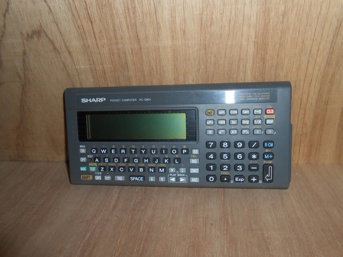 3.- SHARP PC-G801 ポケットコンピュータ / ELECTRONIC CALCULATOR_画像1