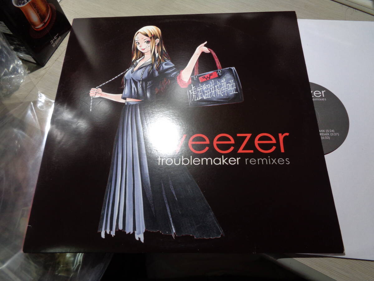 WEEZER/TROUBLEMAKER(虎武留芽威華唖) REMIXES(2008 DGC:WEEZTMVP1 RED COLOR VINYL 12”_画像1