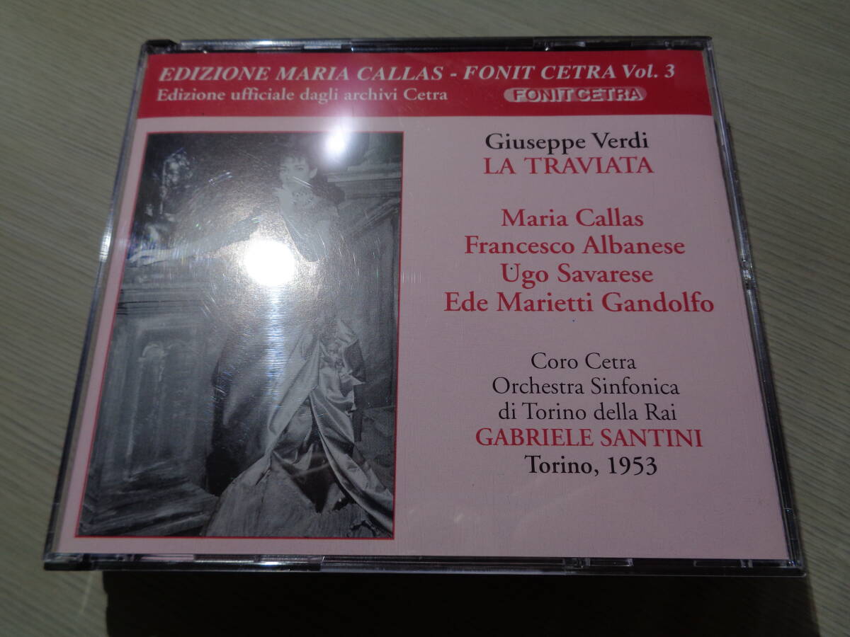 マリア・カラス,MARIA CALLAS,GABRIELE SANTINI TORINO DELLA RAI 1953/VERDI:LA TRAVIATA(ITALY/FONIT CETRA:CDO 129 2CD_画像1