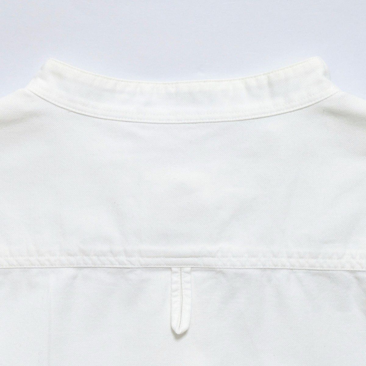 DANTON／オックスフォード　バンドカラーシャツ　長袖　白　40サイズ