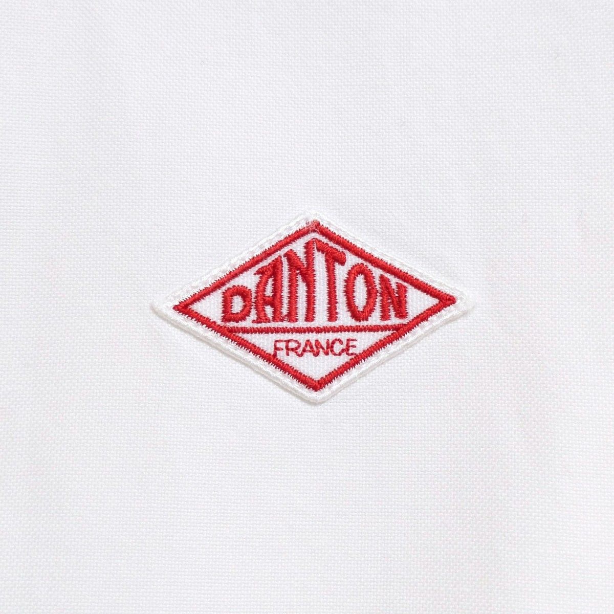 DANTON／オックスフォード　バンドカラーシャツ　長袖　白　40サイズ