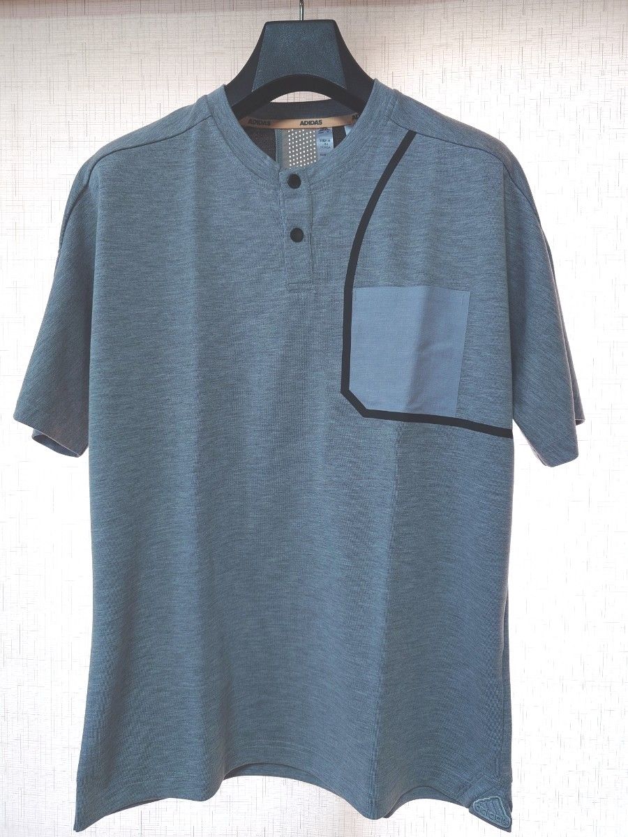 アディダス ゴルフ adidas golf アディクロス  半袖Tシャツ 半袖 グレー サイズM