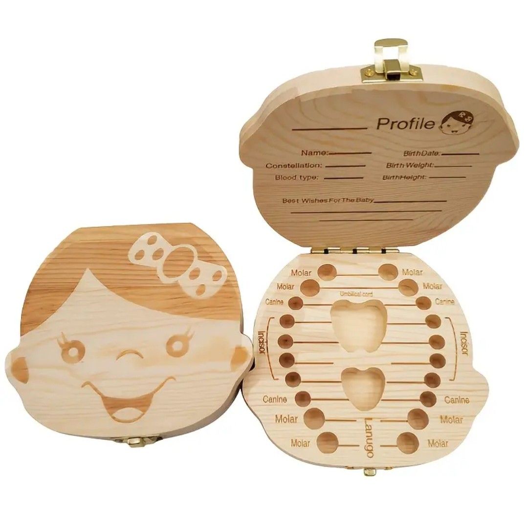 木製　ベビー　キッズ　歯保存ボックス　ギフト 記念品　プレゼント　乳歯ケース