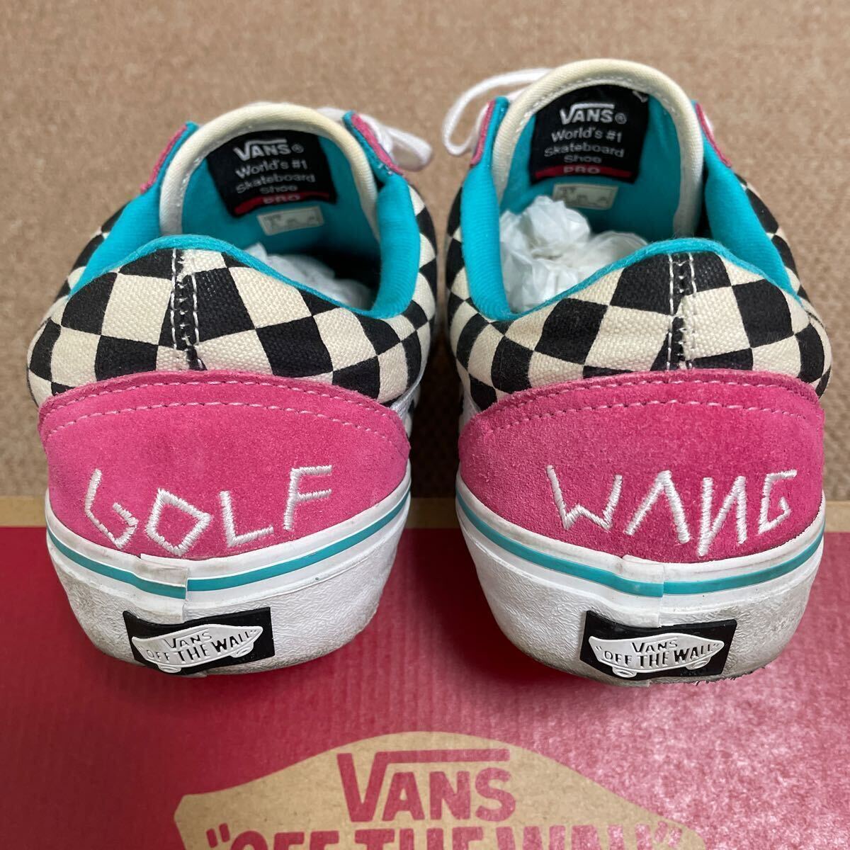 GOLF WANG VANS OLD SKOOL PRO サイズ27.5 US9.5 バンズ チェッカー柄 タイラー・ザ・クリエイター シュプリーム ボックスロゴ ステッカー_画像5