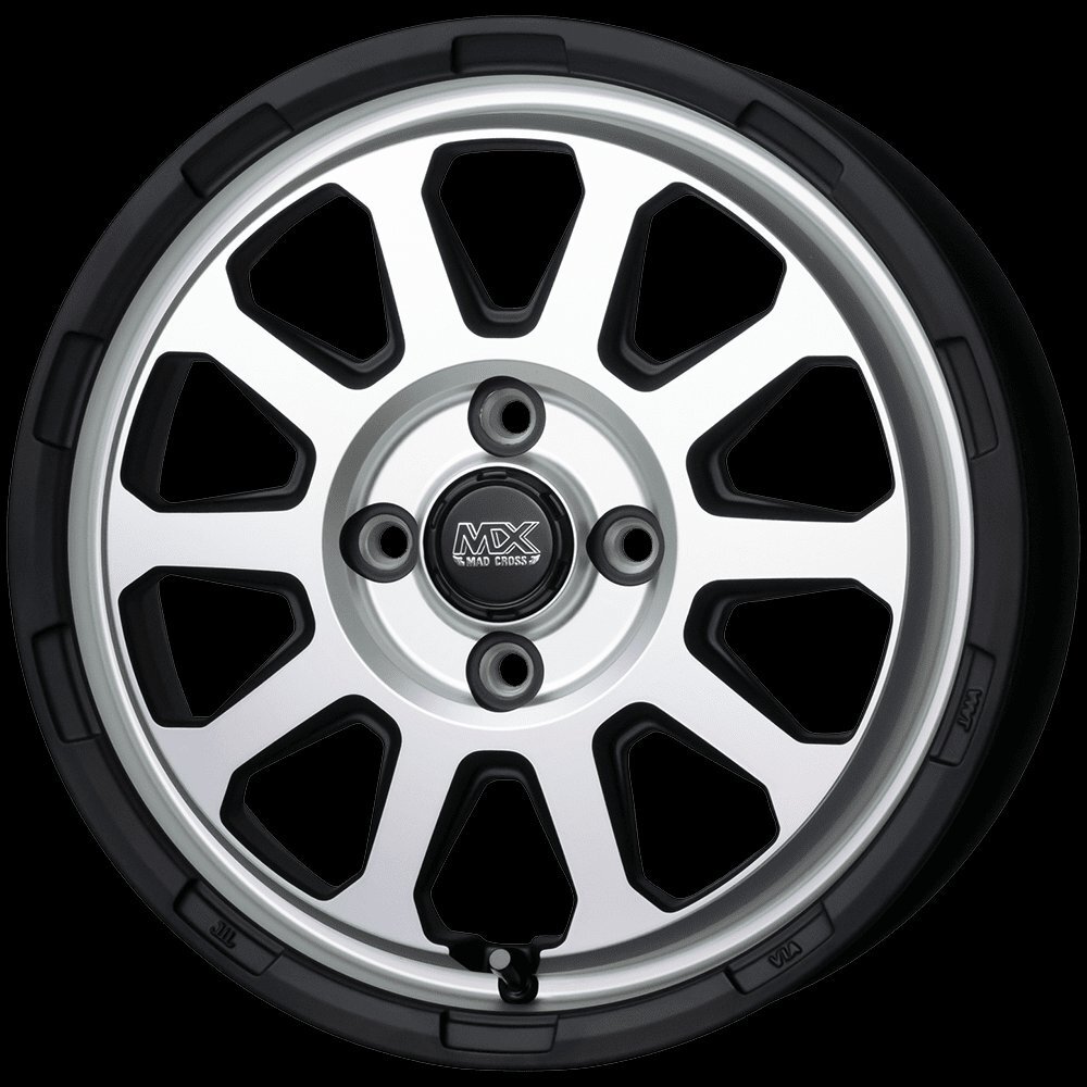 165/65R14 タンク ルーミー トール 14インチ BS BLIZZAK VRX3 MADCROSS RANGER スタッドレスタイヤ ホイールセット 4本_画像2